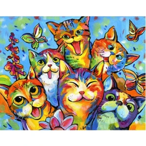 Hapy Hoby Gülen Kediler Sayılarla Boyama Seti 40 x 50 cm