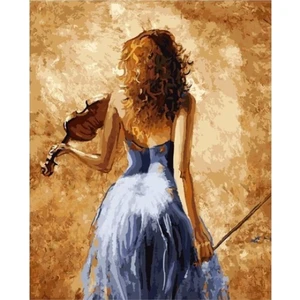 Hapy Hoby Keman ve Aşk 2 Sayılarla Boyama Seti  40 x 50 cm