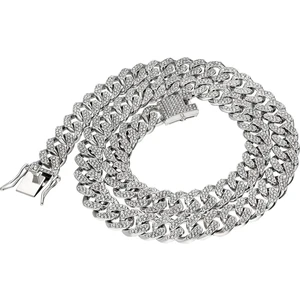 Kalın  Taşlı Alloy Zincir 13 mm 60 cm