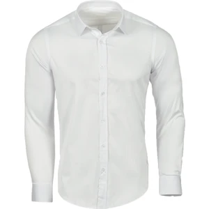 Süper Slim Fit Likralı Saten Erkek Spor Gömlek