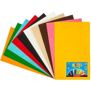 Keçe  10 Renk 10'lu 20 x 30 cm