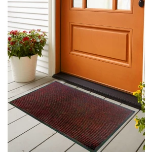 Butik Yıldız Nem Alıcı Toz Kontrol Paspası Kapı Önü Toz&nem Kontrol Paspasları 50 cm x 80 cm -Bordo Renk