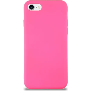 Caseart Apple iPhone Se 2020 Kapak Içi Kadife Lansman Silikon Kılıf - Neon Pembe