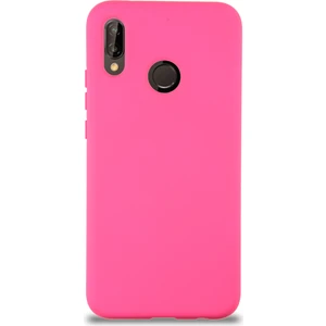 Caseart Huawei P20 Lite Kapak Içi Kadife Lansman Silikon Kılıf - Neon Pembe