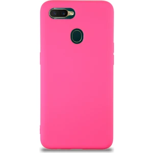 Caseart Oppo Ax7 Kapak Içi Kadife Lansman Silikon Kılıf - Neon Pembe