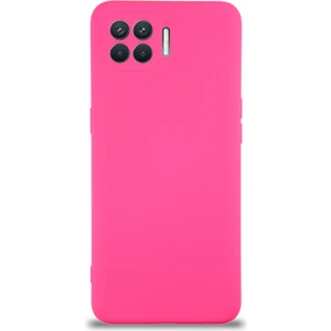 Caseart Oppo Reno 4 Lite Kapak Içi Kadife Kamera Korumalı Lansman Silikon Kılıf - Neon Pembe