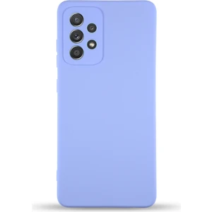 Caseart Samsung Galaxy A72 Kapak Içi Kadife Kamera Korumalı Lansman Silikon Kılıf - Lila