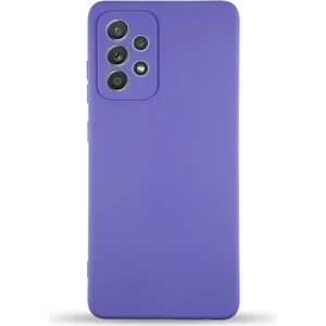 Caseart Samsung Galaxy A72 Kapak Içi Kadife Kamera Korumalı Lansman Silikon Kılıf - Mor