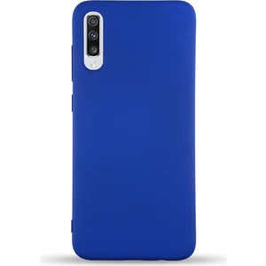 Caseart Samsung Galaxy A70 Kapak Içi Kadife Lansman Silikon Kılıf - Lacivert
