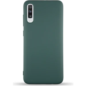 Caseart Samsung Galaxy A70 Kapak Içi Kadife Lansman Silikon Kılıf - Yeşil