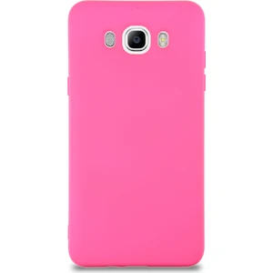Caseart Samsung Galaxy J7 2016 Kapak Içi Kadife Lansman Silikon Kılıf - Neon Pembe