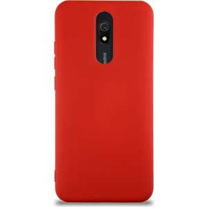 Caseart Xiaomi Redmi 8 Kapak Içi Kadife Lansman Silikon Kılıf - Kırmızı
