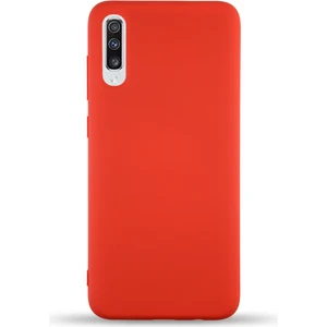 Caseart Samsung Galaxy A70S Kapak Içi Kadife Lansman Silikon Kılıf - Kırmızı