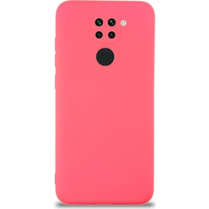 Caseart Xiaomi Redmi Note 9 Kapak Içi Kadife Kamera Korumalı Lansman Silikon Kılıf - Neon Pembe