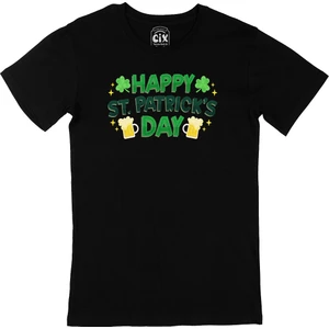 Happy St Patricks Day Siyah T-Shirt