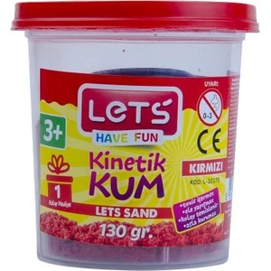 Lets Kinetik Kum 130 Gr. Kırmızı Pls. Kutu / L-10175