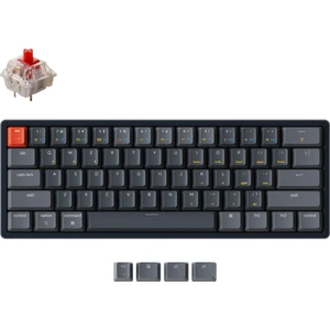 K12 % 60 Kablosuz Mekanik Oyuncu Klavyesi-Rgb-Bluetooth 5.1-Multitasking-Gateron Red Switch-Hot-Swappable-Aluminum Frame