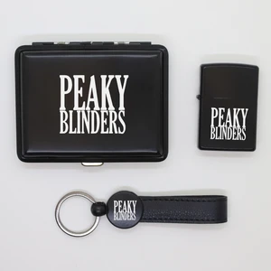 Ada Lazer Kişiye Özel Peaky Blinders Metal Tabaka, Zippo Çakmak ve Anahtarlık Seti