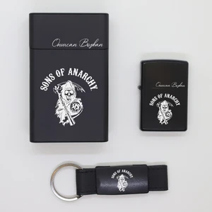 Ada Lazer Kişiye Özel Sons Of Anarchy Metal Sigara Kutusu, Zippo Çakmak ve Anahtarlık Seti
