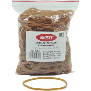 Geniş Kauçuk Paket Ambalaj Kasa Lastiği 120 x 3 mm 100'LÜ