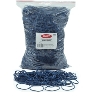 Kauçuk Renkli Paket Ambalaj Para Lastiği Mavi 70 mm 1Kg