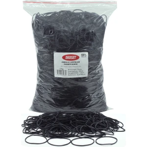 Kauçuk Renkli Paket Ambalaj Para Lastiği Siyah 70 mm 1Kg