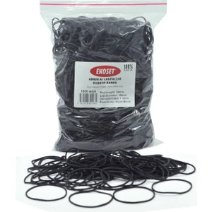 Kauçuk Renkli Paket Ambalaj Para Lastiği Siyah 70 mm 1000'LI
