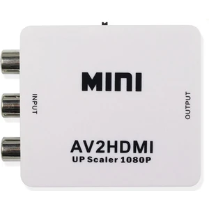 Rca To HDMI Tos Av Çevirici Dönüştürücü 1080P Mini AV2HDMI Video Conventer - AL2666 Beyaz