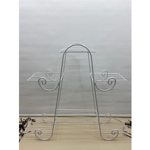 Metal Ferforje Oval Çiçeklik Saksılık Bahçe 80X83 cm