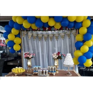 Fenerbahçe Renkleri Sarı Lacivert 100 Adet Balon 5 Metre Balon Zinciri Hediye