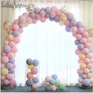 100 Makaron Pastel Balon + Balon Zinciri-Konsept Parti Balon Seti