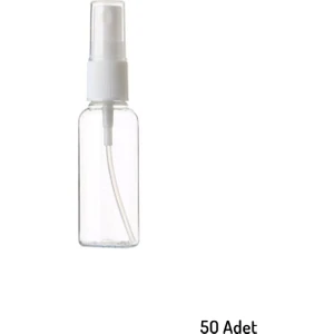 50 Adet Boş Şişe Spreyli Kolonya Şişesi Doldurulabilir Cep Plastik Parfüm Şişesi 30 Ml