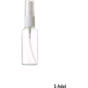 5 Adet Boş Şişe Spreyli Kolonya Şişesi Doldurulabilir Cep Plastik Parfüm Şişesi 30 Ml
