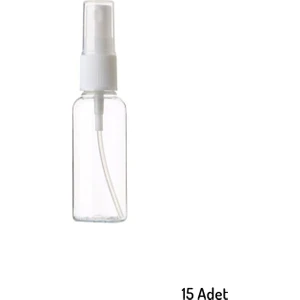 15 Adet Boş Şişe Spreyli Kolonya Şişesi Doldurulabilir Cep Plastik Parfüm Şişesi 30 Ml