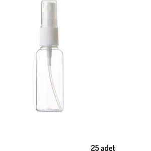 25 Adet Boş Şişe Spreyli Kolonya Şişesi Doldurulabilir Cep Plastik Parfüm Şişesi 30 Ml