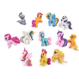 Masho Trend 12 Parça My Little Pony Figür Seti - Benim Sevgili Atlarım Seti - Renkli Atlar - Equestria Girl