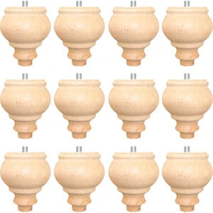 Turan Ahşap Mobilya Ayağı - Koltuk Ayağı - Sehpa Ayağı - Baza Ayağı- Mobilya Ayağı -Ahşap Ayak/ Uzunluk: 10 cm / Çap: 7.5 cm