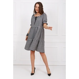 Gipeli Büzgülü Reglan Yaka Gofre Elbise | ELB33651