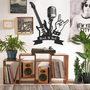 Rock N Roll Metal Duvar Dekoru
