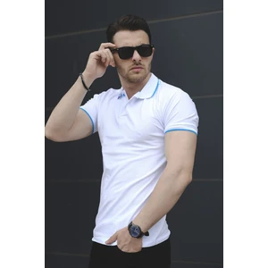 Colton Yakası Biyeli Likralı Slim Fit Erkek Polo Yaka Tshirt