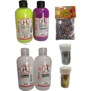 Slime Slaym Yapma Seti 250ML* 4 Adet + Toz Sim 2 Adet + Köpük