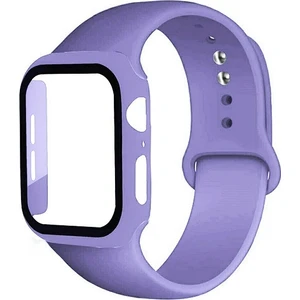 Apple Watch Uyumlu 4-5-6 40MM Silikon Kordon Kayış ve Ekran Koruyucu Kılıf