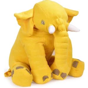 Xl Dev Boy 60 cm Fil Uyku Arkadaşım- Uyku Fili- Peluş Yumuşak Fil- Oturma Desteği Bebek Fili Sarı