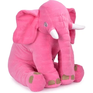 Xl Dev Boy 60 cm Fil Uyku Arkadaşım- Uyku Fili- Peluş Yumuşak Fil- Oturma Desteği Bebek Fili Pembe