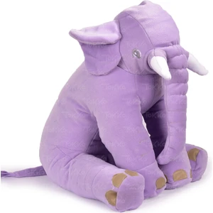 Xl Dev Boy 60 cm Fil Uyku Arkadaşım- Uyku Fili- Peluş Yumuşak Fil- Oturma Desteği Bebek Fili Lila
