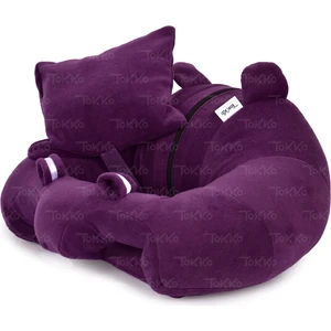 Yastık Hediyeli Bebek   Oturma Destek Minderi - Büyük Bebek Oturağı   Mor