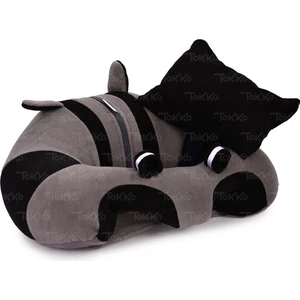 Yastık Hediyeli Bebek   Oturma Destek Minderi - Büyük Bebek Oturağı   Gri Siyah