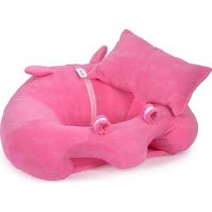 Yastık Hediyeli Bebek   Oturma Destek Minderi - Büyük Bebek Oturağı   Pembe