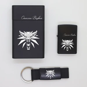Ada Lazer Kişiye Özel The Witcher Metal Sigara Kutusu, Zippo Çakmak ve Anahtarlık Seti - 1