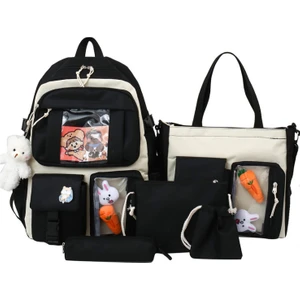 4 Parça Büyük Kapasiteli Okul Çantası Seti (Yurt Dışından)